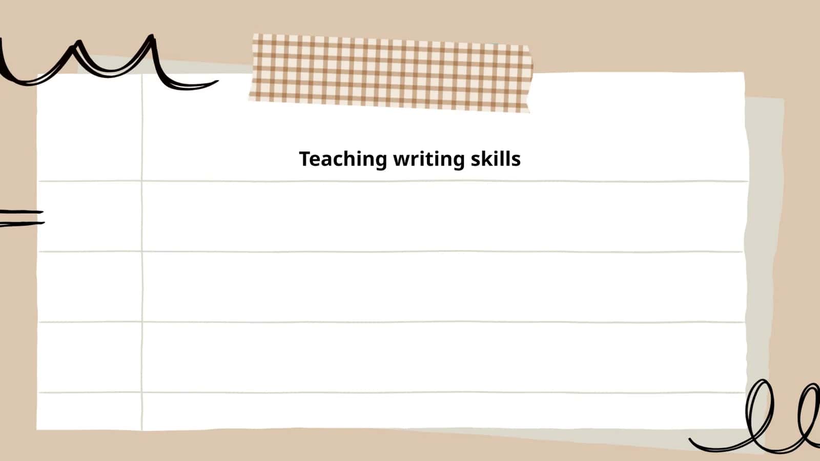 Teaching writing skills
