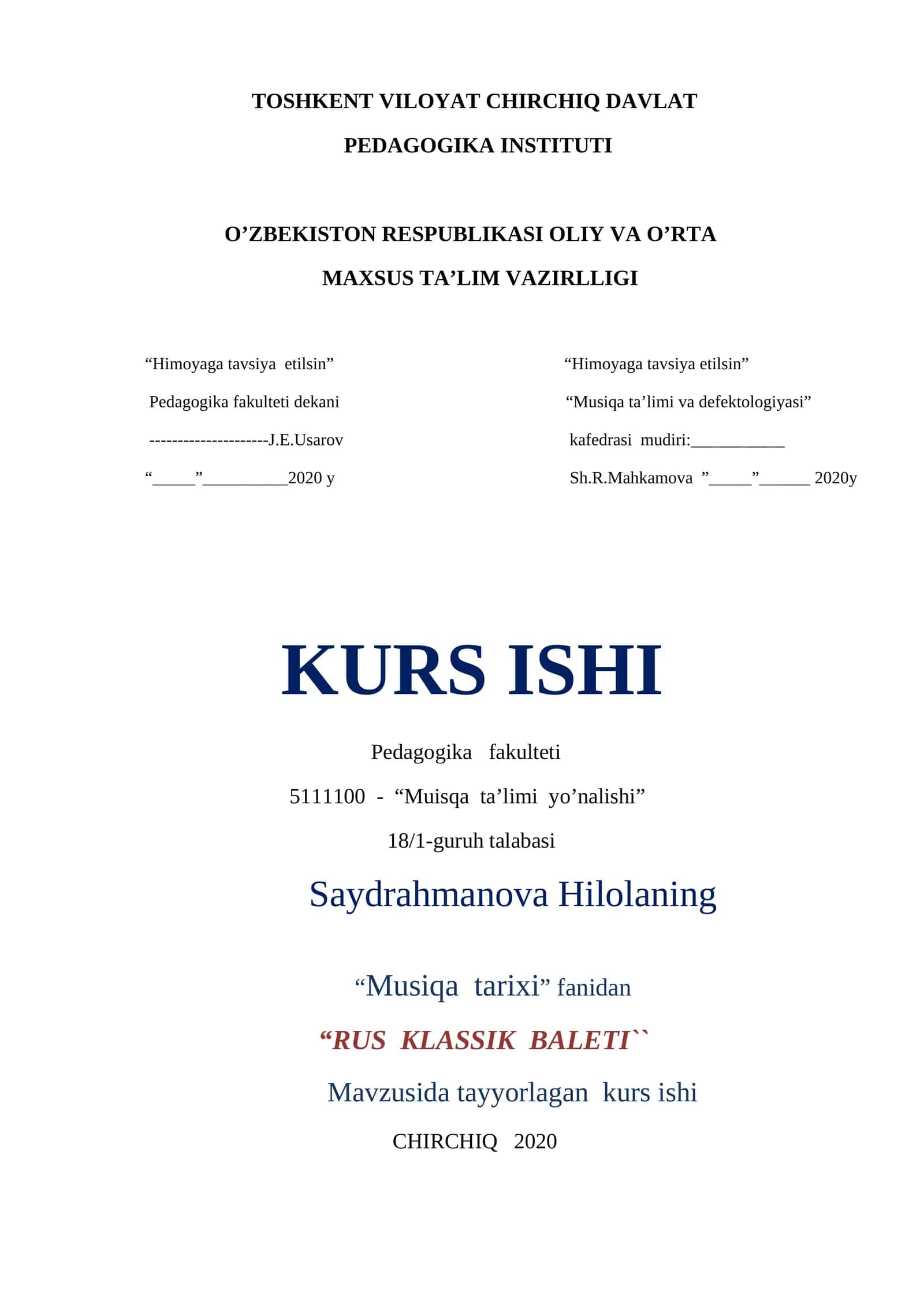 RUS KLASSIK BALETI