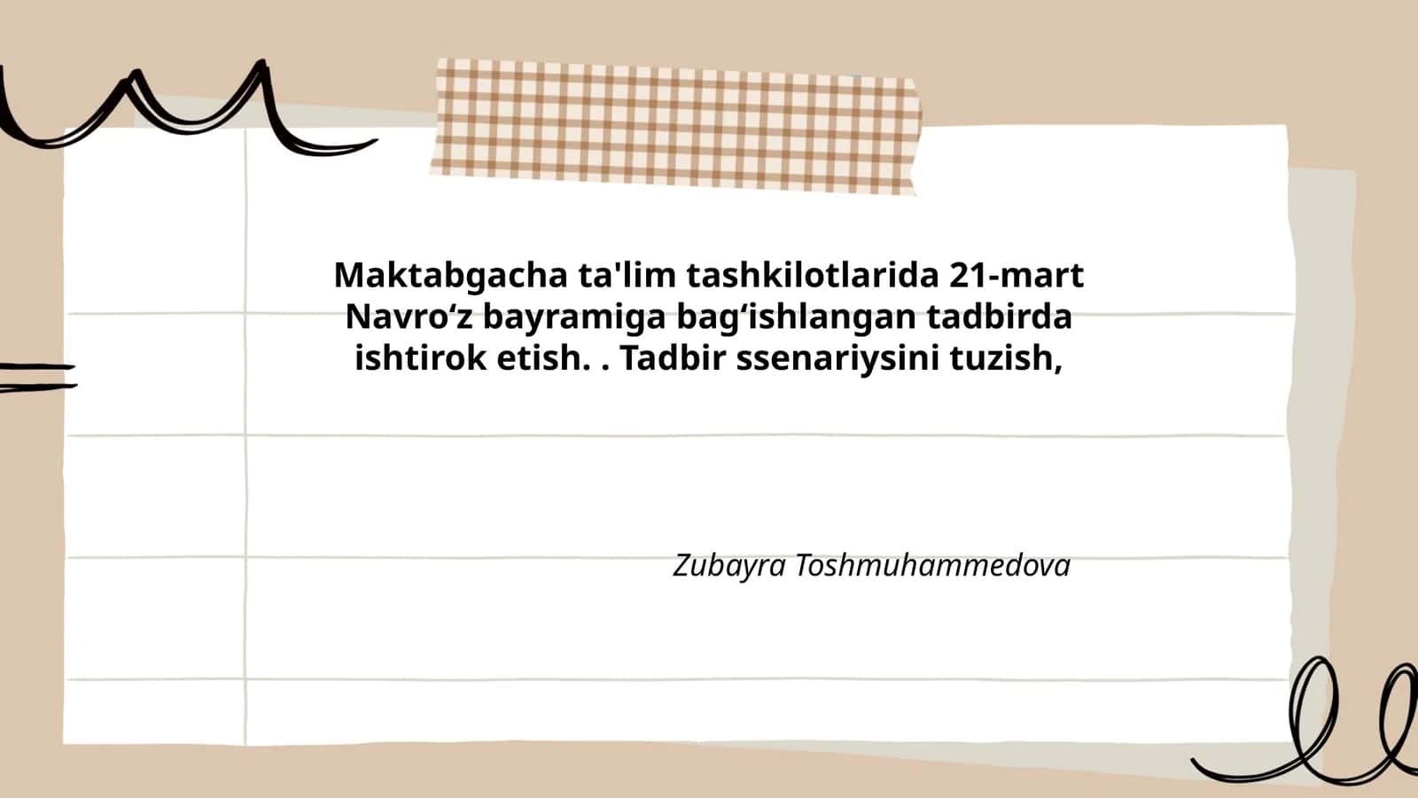 Navro‘z bayrami haqida tadbir