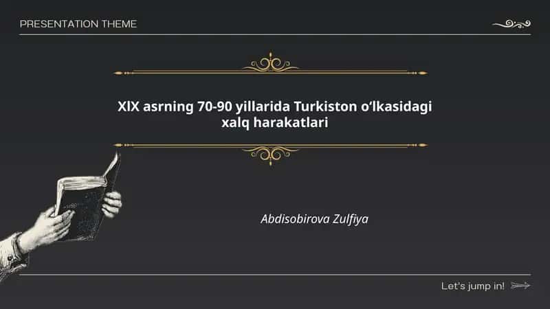 XlX asrning 70-90 yillarida Turkiston oʻlkasidagi xalq harakatlari