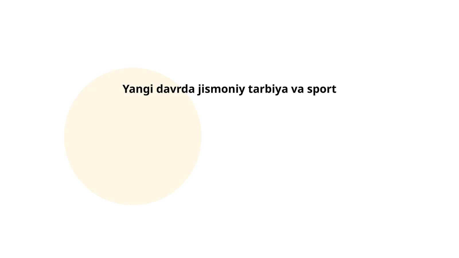 Yangi davrda jismoniy tarbiya va sport