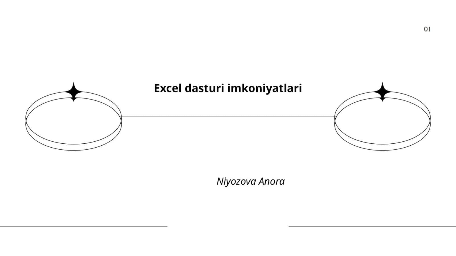 Excelda jadval tuzish