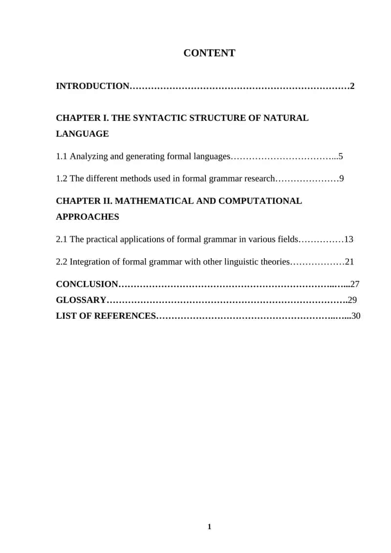 Formal Grammars in Natural Language Processing