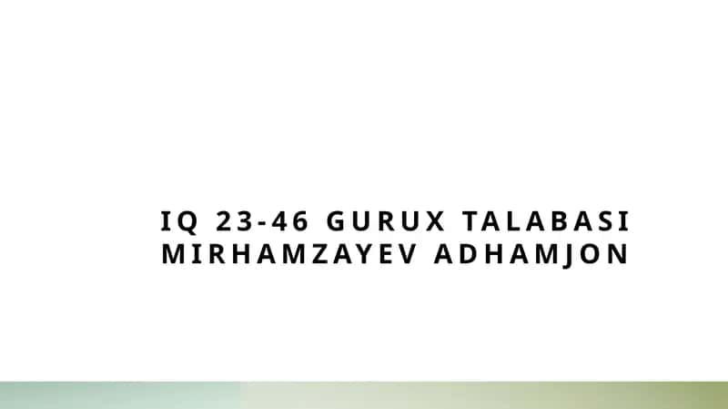 Tafakkuringineritsyasiningamalqilishmexanizmlari
