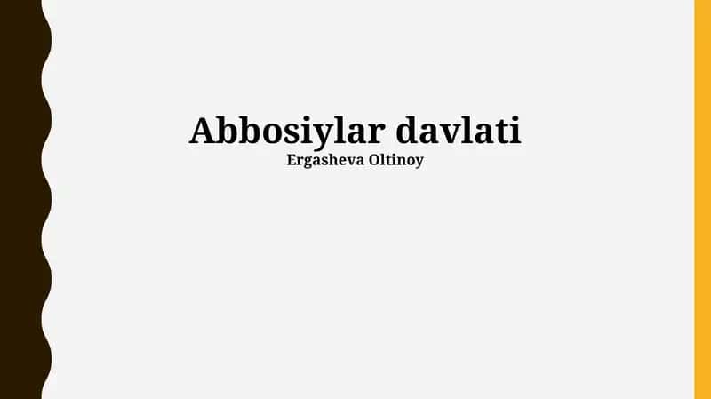 Abbosiylar davlati