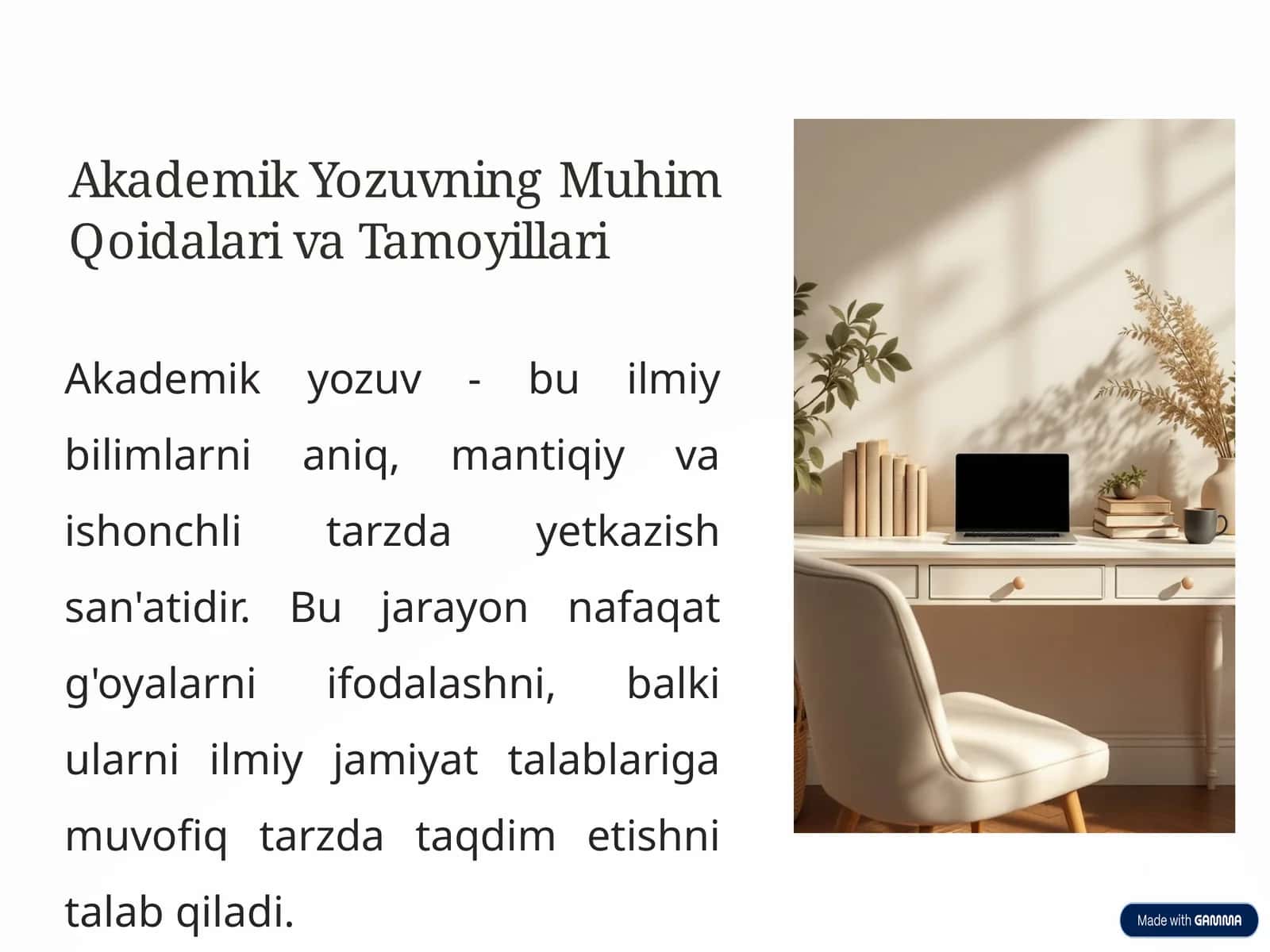 Akademik Yozuvning Muhim Qoidalari va Tamoyillari