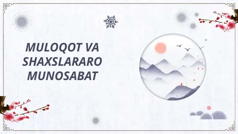 Muloqot va shaxslararo munosabat
