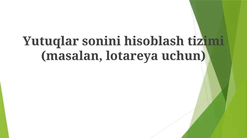 Reja: Ehtimollik va Imkoniyatlar