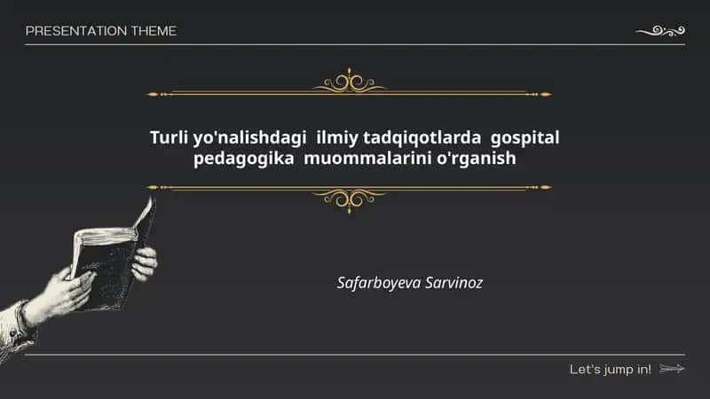 Turli yo'nalishdagi ilmiy tadqiqotlarda gospital pedagogika muommalarini o'rganish
