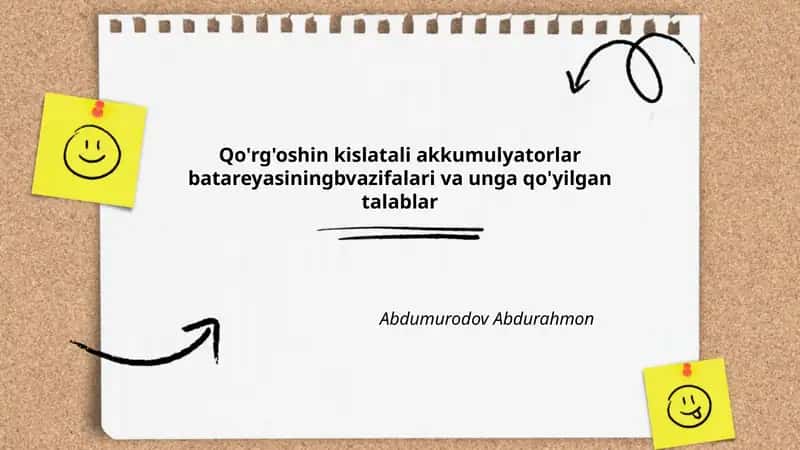 Qo'rg'oshin-kislotali akkumulyatorlar batareyasi