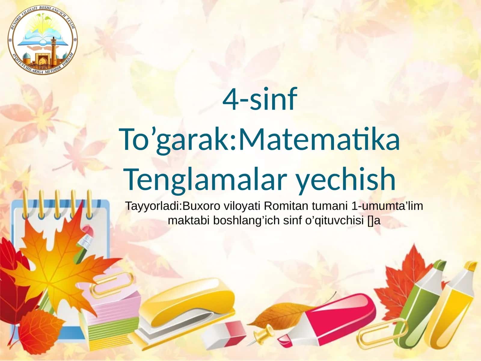 Tenglamalar yechish