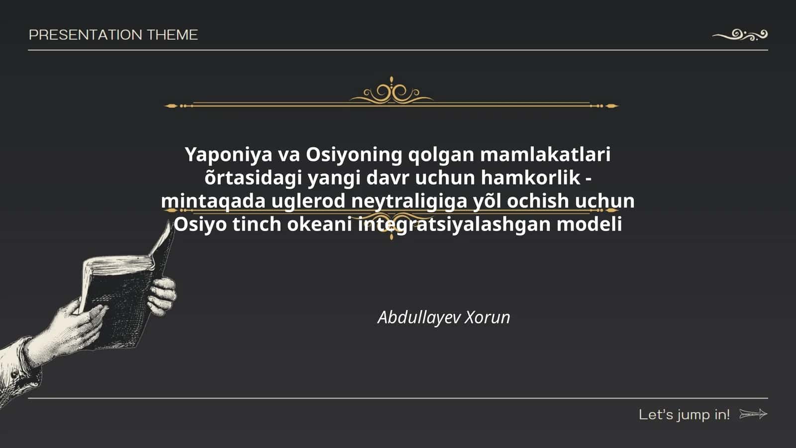 Yaponiya va Osiyoning qolgan mamlakatlari õrtasidagi yangi davr uchun hamkorlik - mintaqada uglerod neytraligiga yõl ochish uchun Osiyo tinch okeani integratsiyalashgan modeli