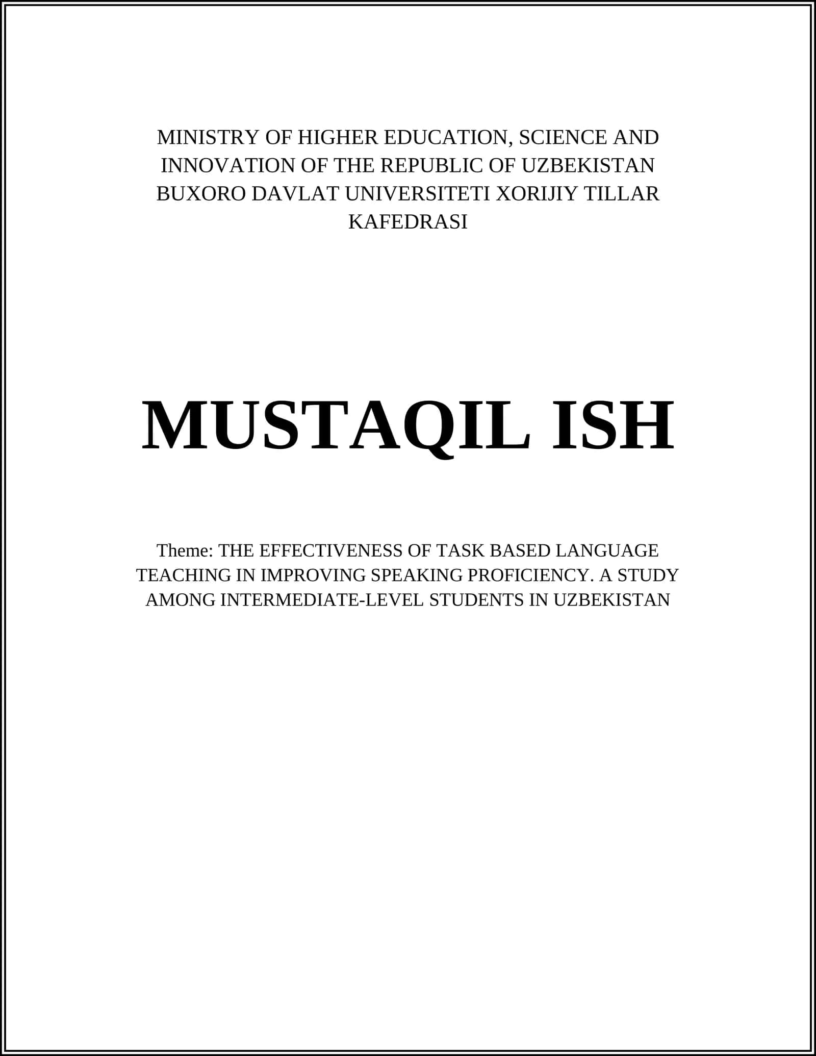 Task-Based Language Teaching (TBLT)