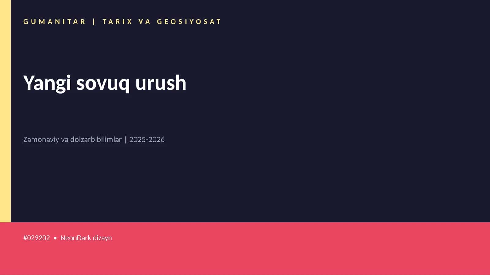 Yangi sovuq urush