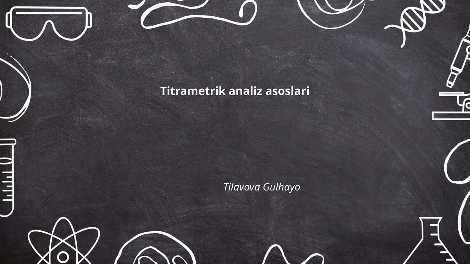 Titrametrik analiz asoslari