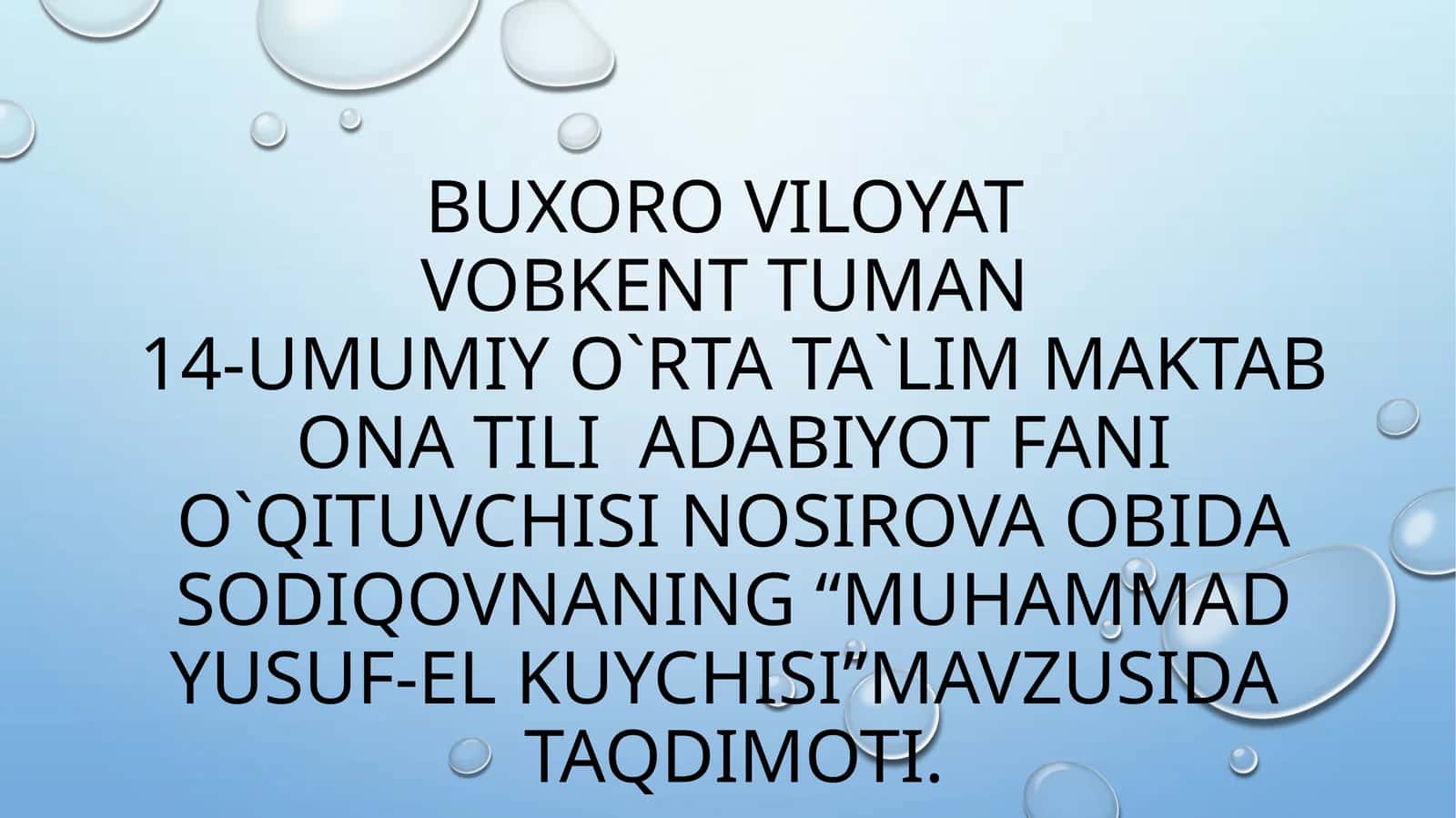 Muhammad Yusuf – elsuyganshoir