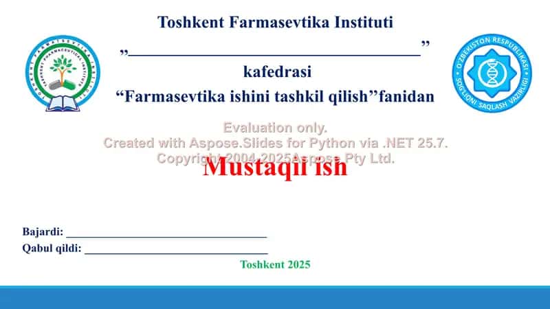 8. Retseptlarni ekspertiza qilish. Taqdimot 13 bet.