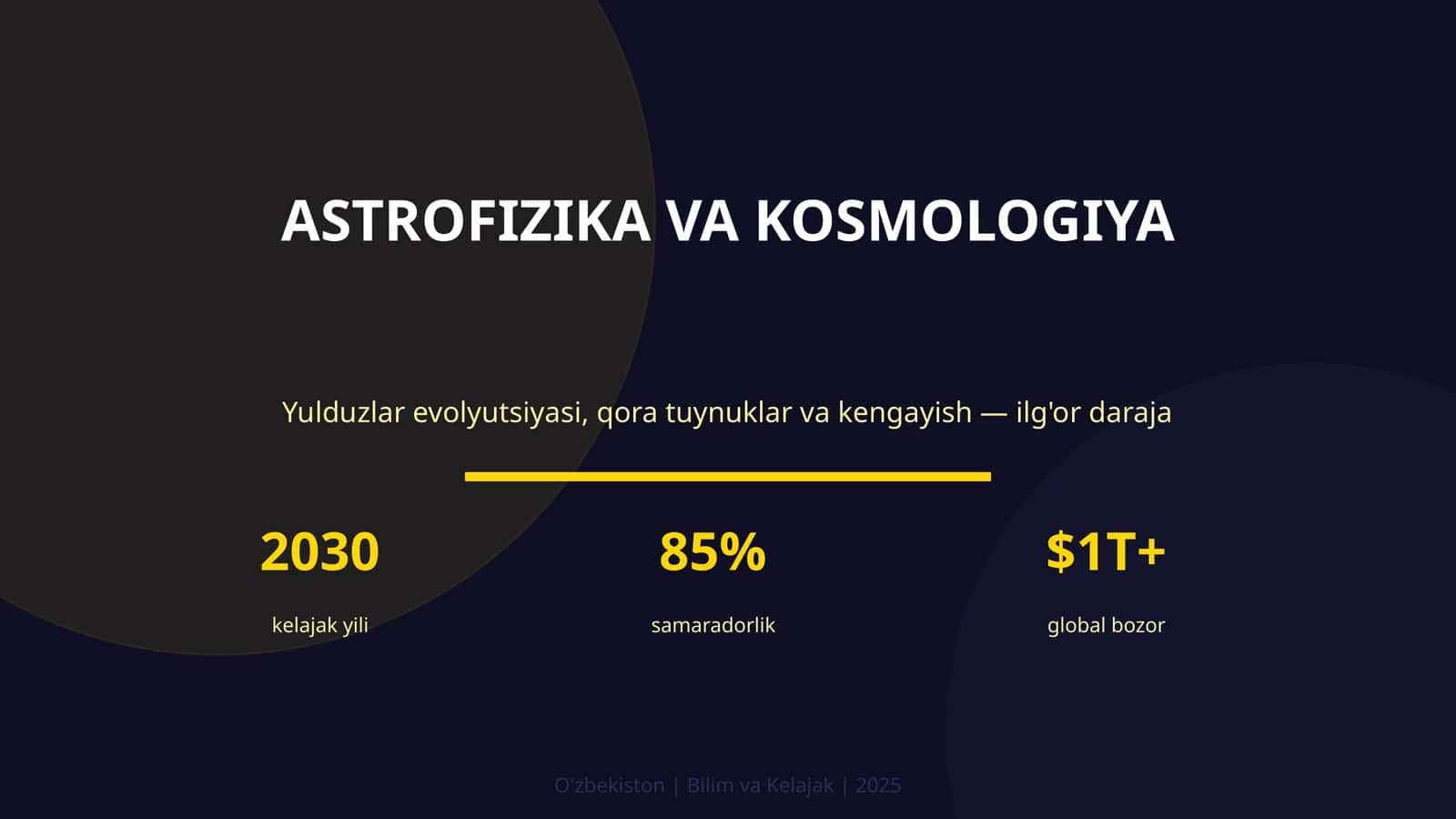 ASTROFIZIKA VA KOSMOLOGIYA
