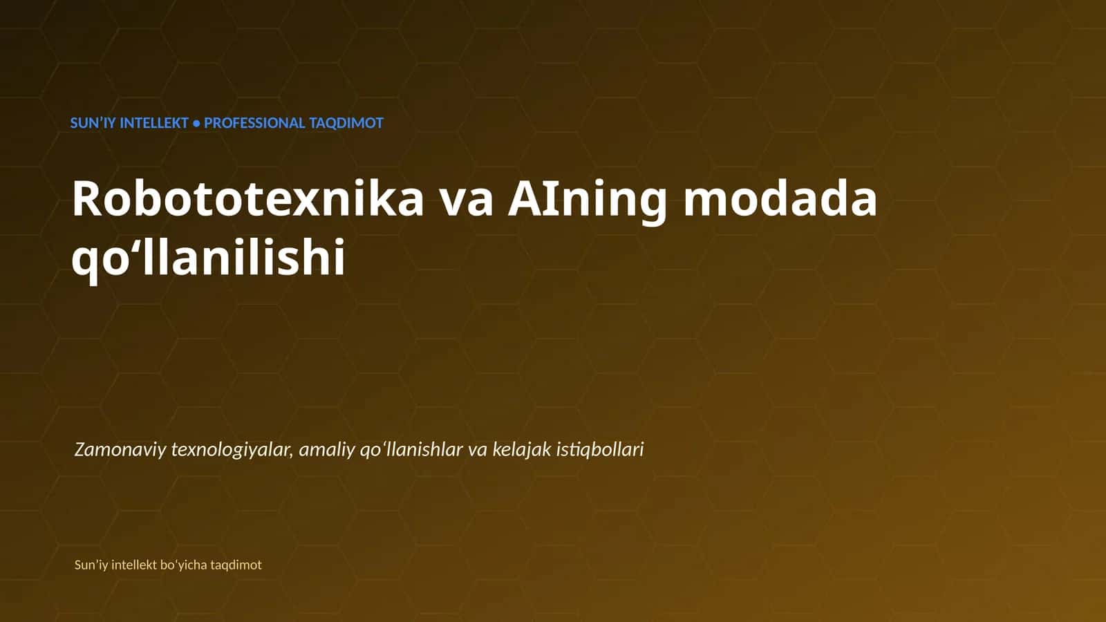 Robototexnika va AIning modada qoʻllanilishi