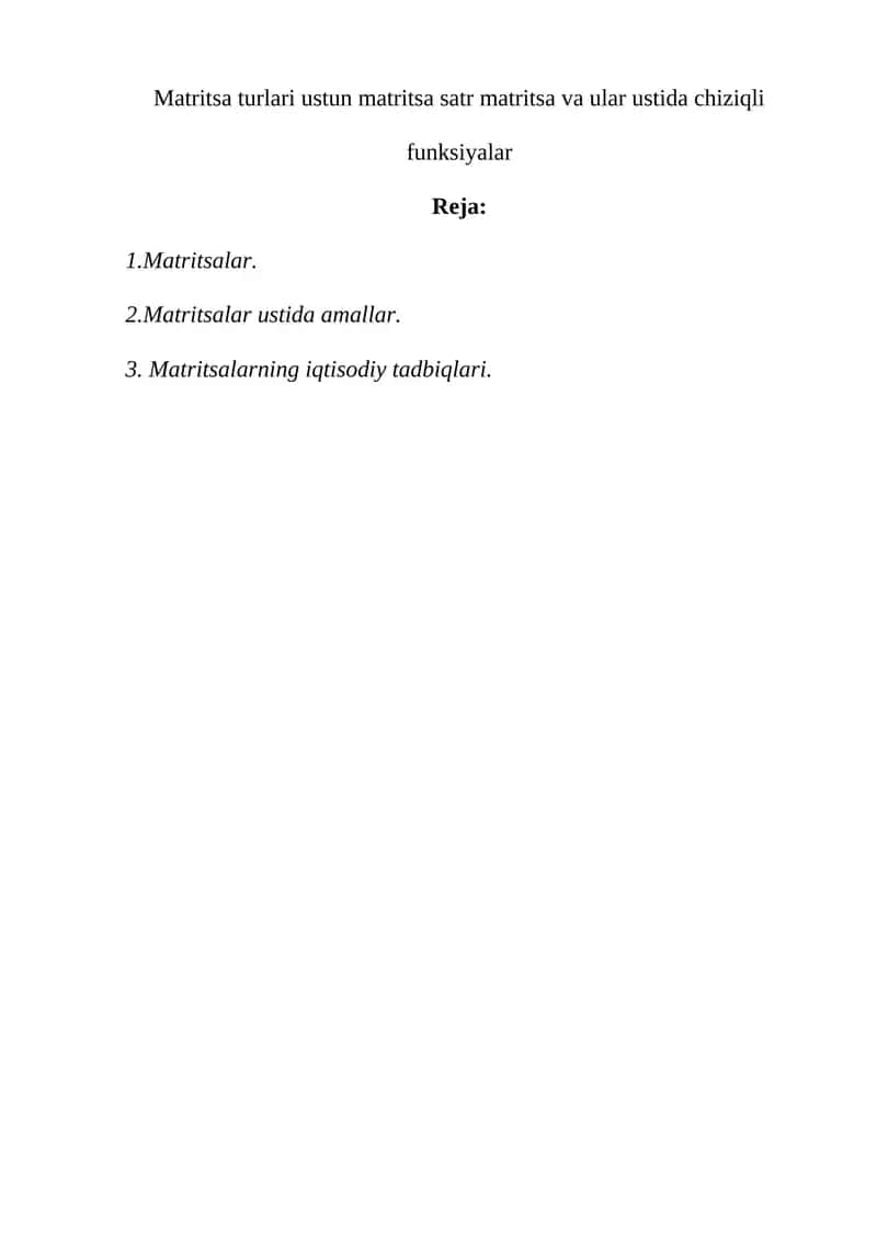 Matritsalar