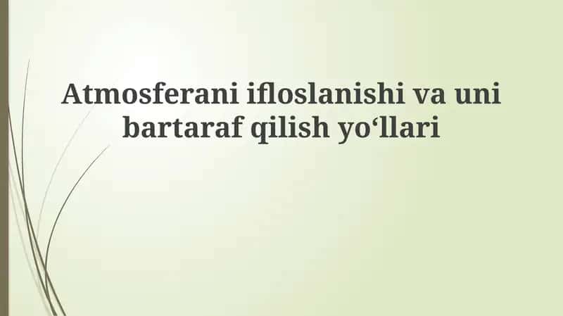 Havoning ifloslanishi: Manbalar, ta'sirlar va oqibatlar