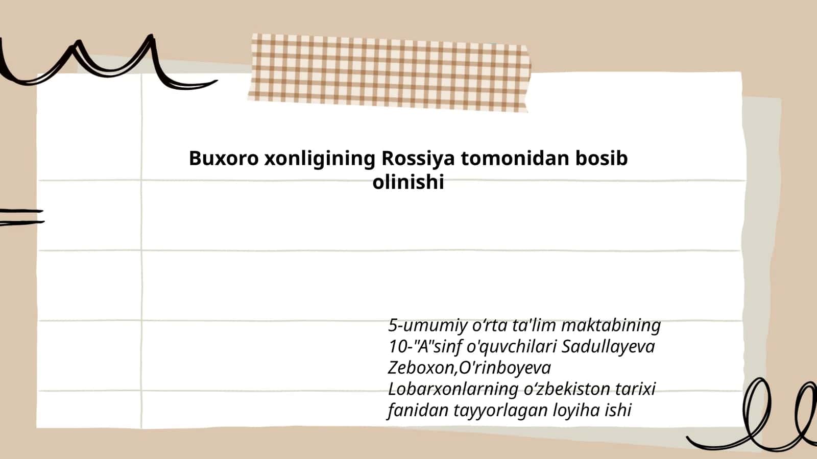 Buxoro xonligining Rossiya tomonidan bosib olinishi