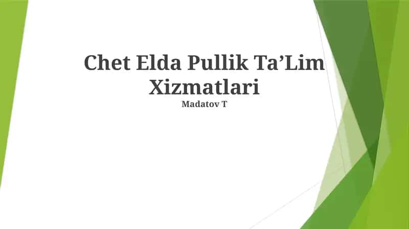 CET kurslari