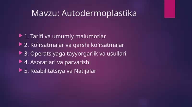 Autodermoplastika