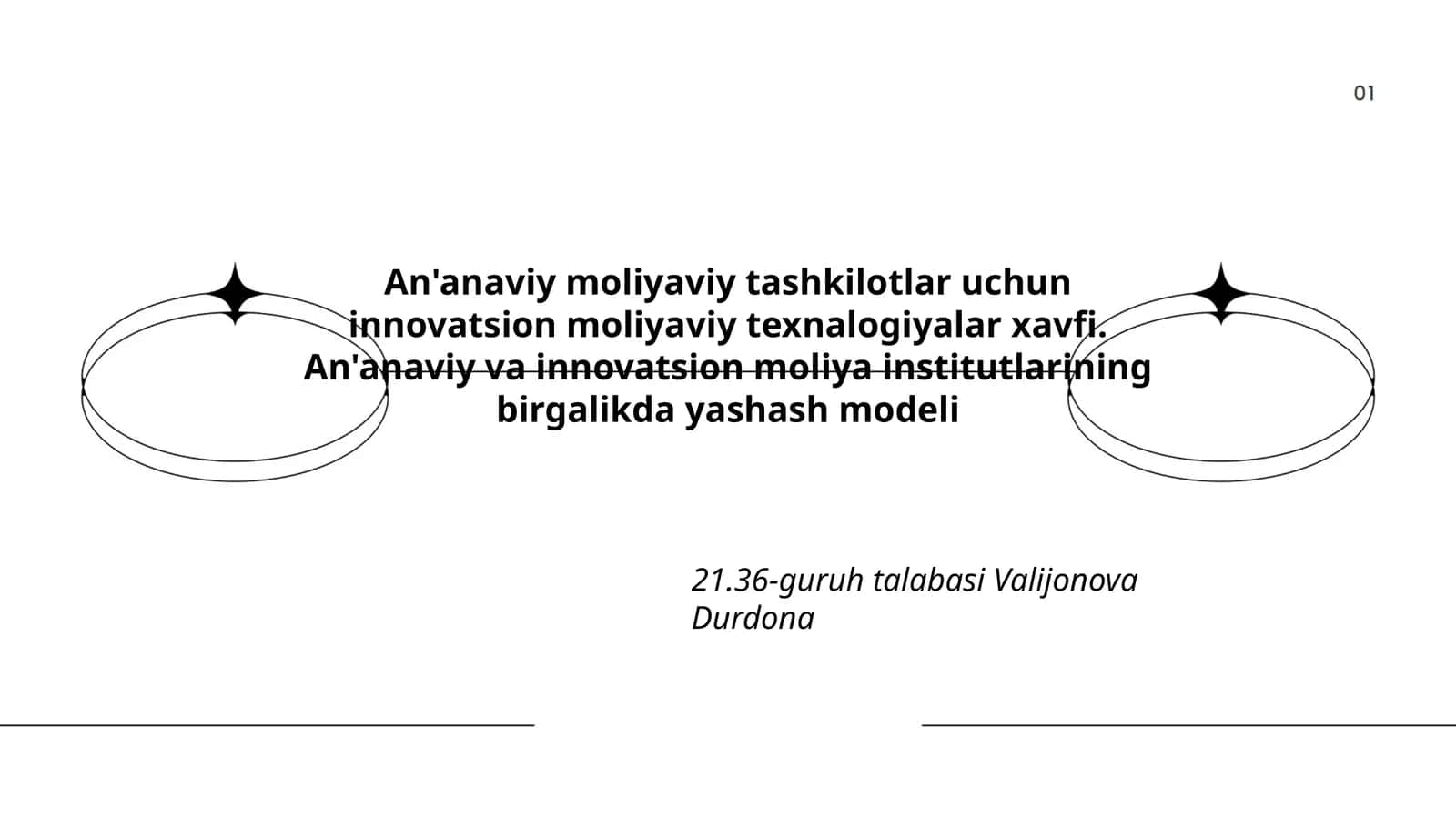 An'anaviy va innovatsion moliyaviy texnalogiyalar xavfi