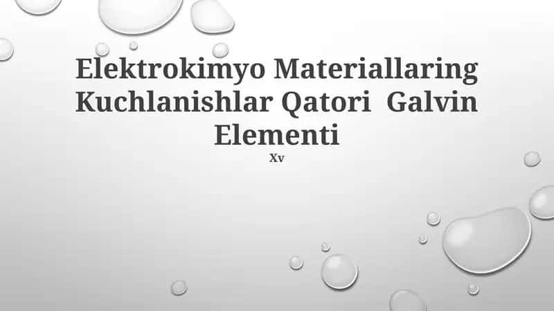 Galvin Elementi