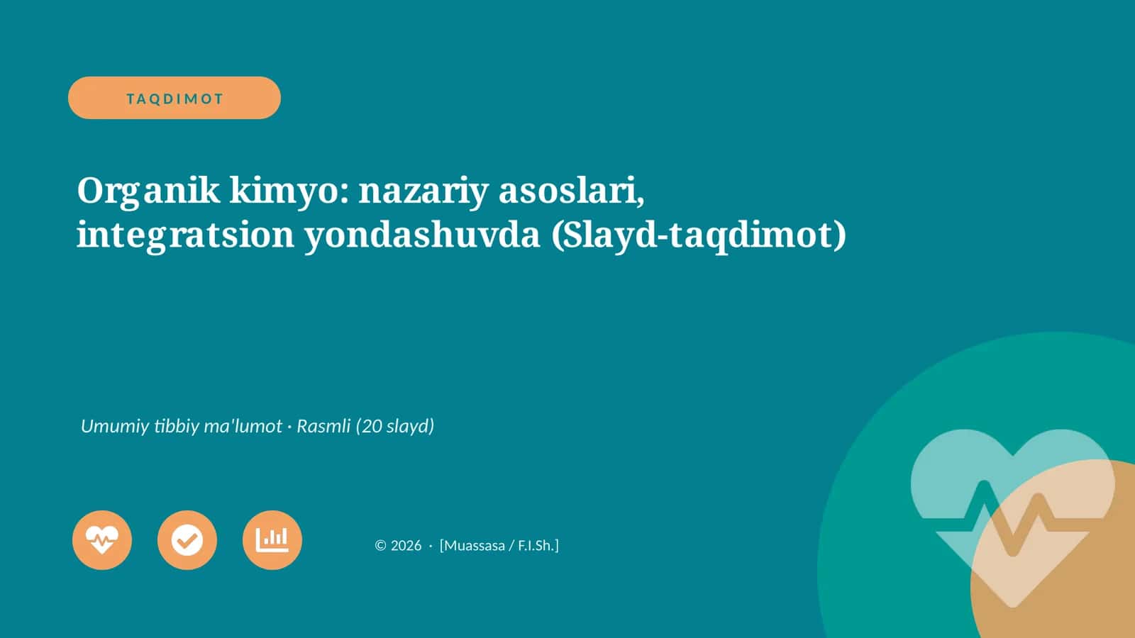Organik kimyo: nazariy asoslari, integratsion yondashuvda (Slayd-taqdimot)