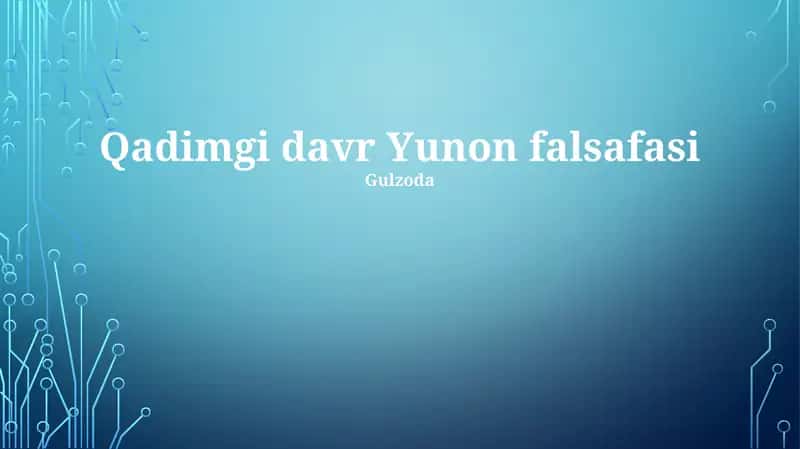 Qadimgi davr Yunon falsafasi