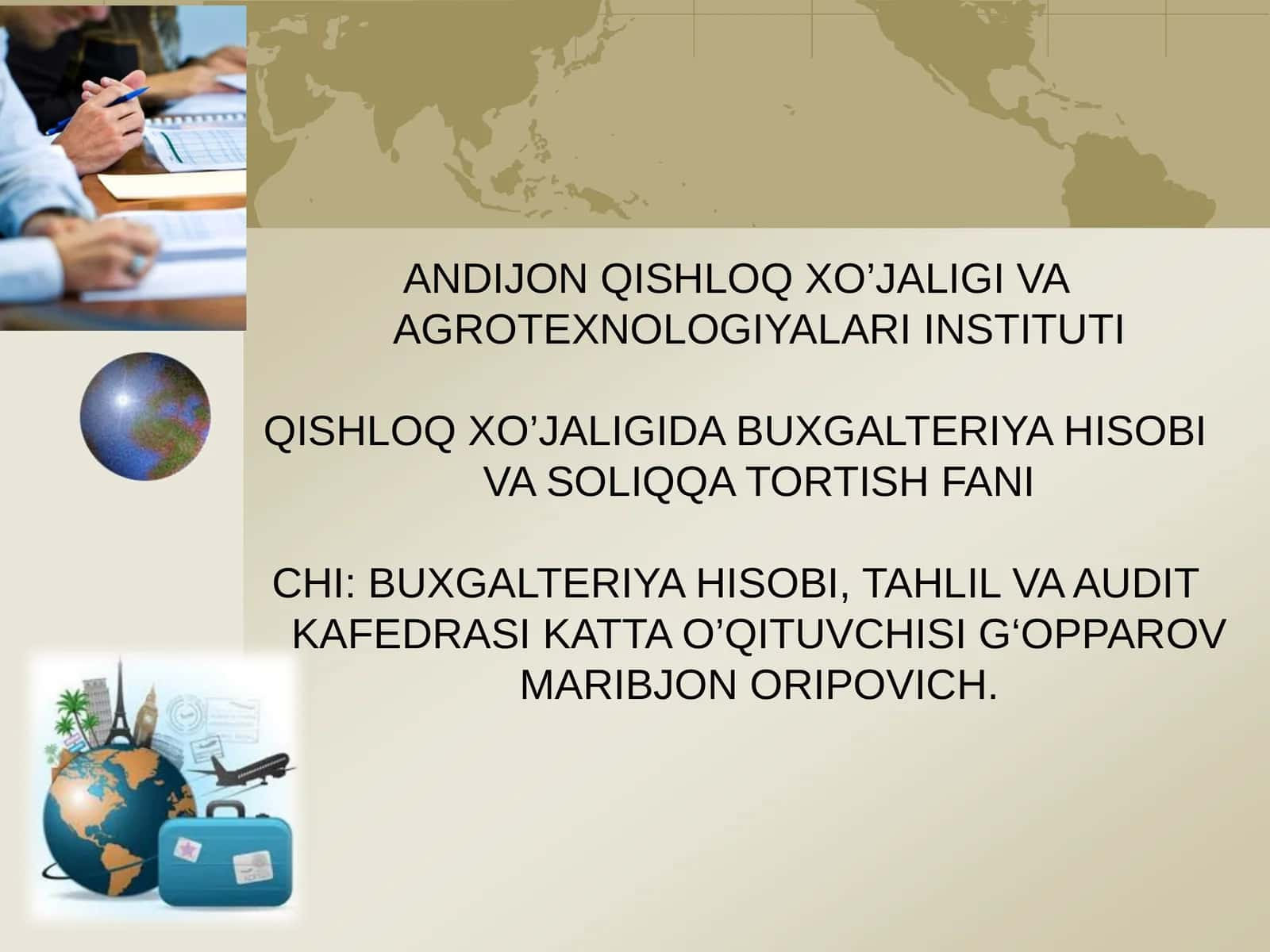 PUL MABLAG‘LARI HISOBI