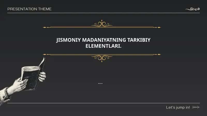Jismoniy madaniyatning tarkibiy elementlari