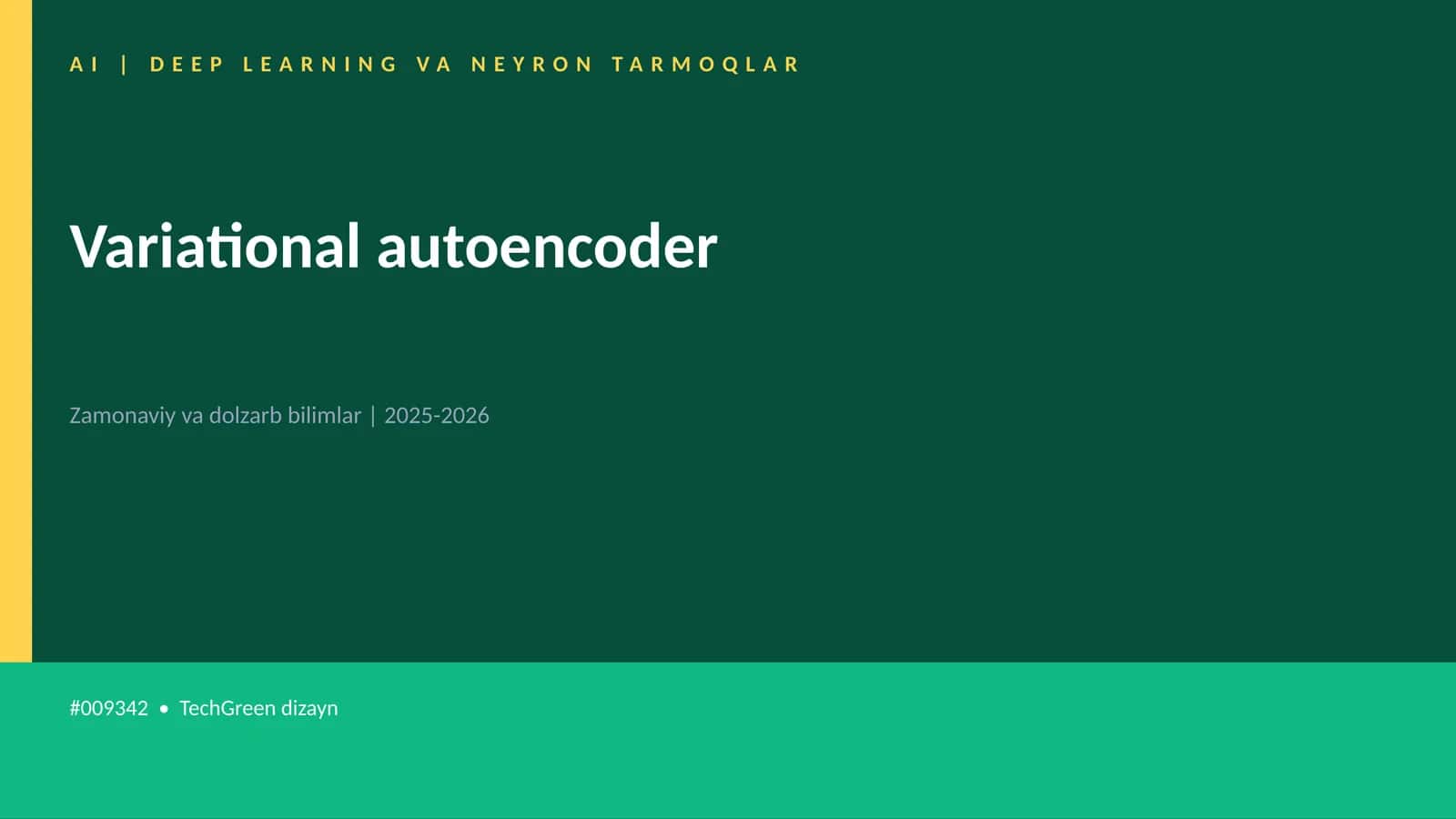 AI | DEEP LEARNING VA NEYRON TARMOQLAR