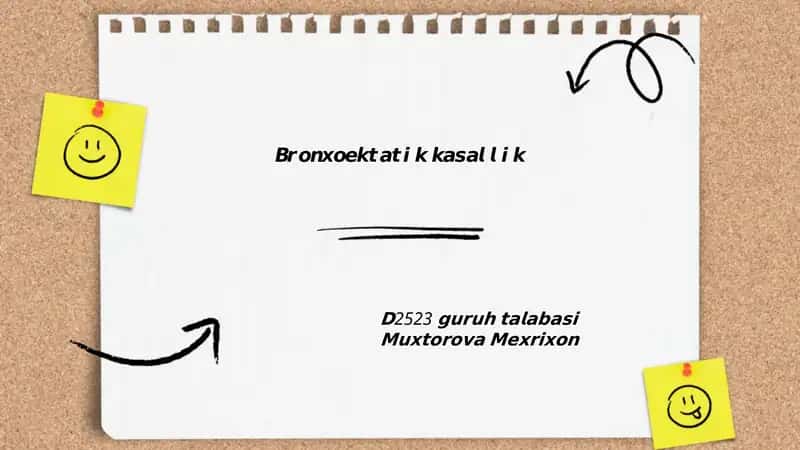 Bronxoektatik kasallik — ta'rifi va tasnifi