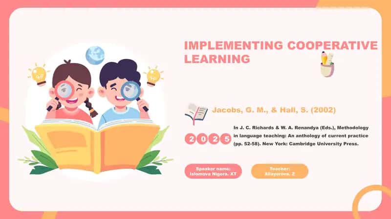 IMPLEMENTING COOPERATIVE LEARNING