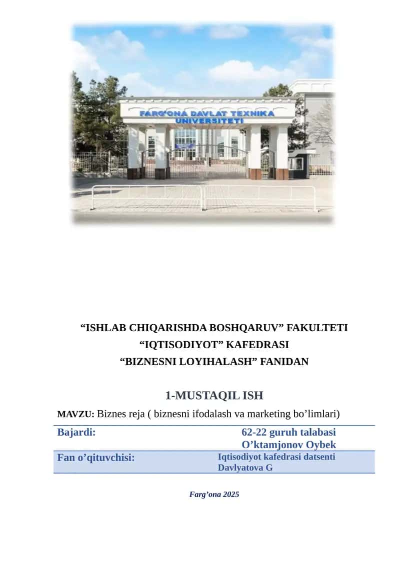 Biznesni loyihalash