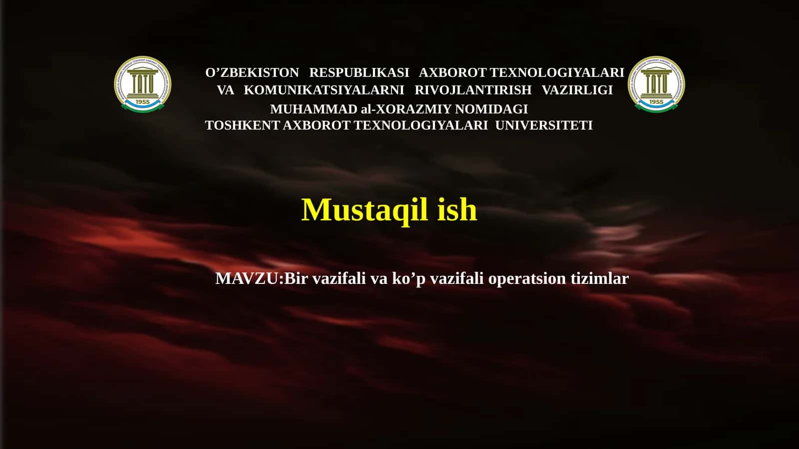 Birvazifalivako’pvazifalioperatsiontizimlar