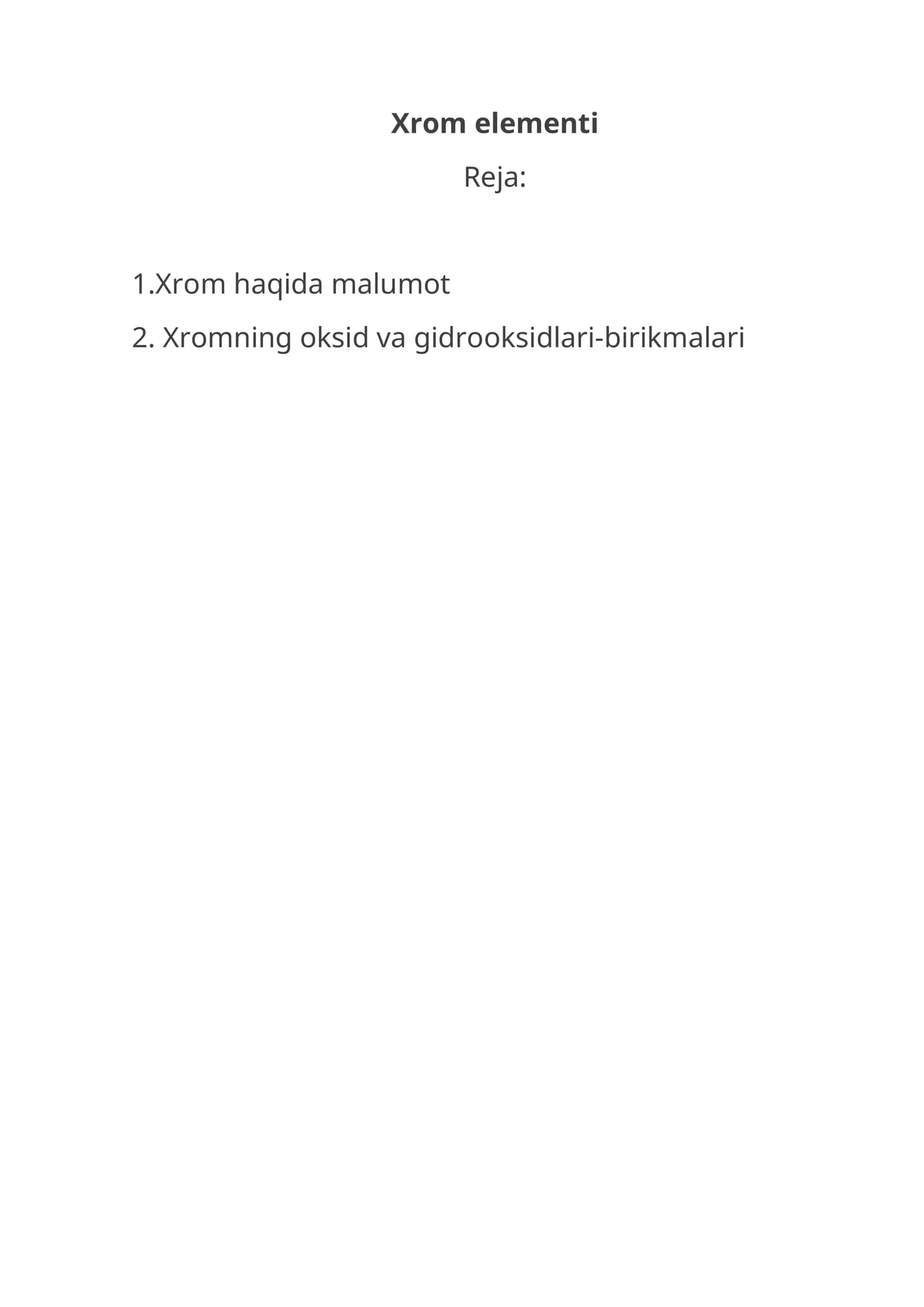 Xrom elementi