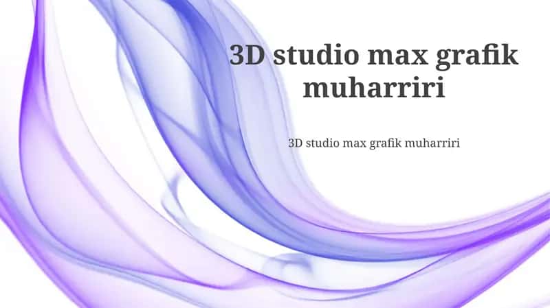 3D studio max grafik muharriri