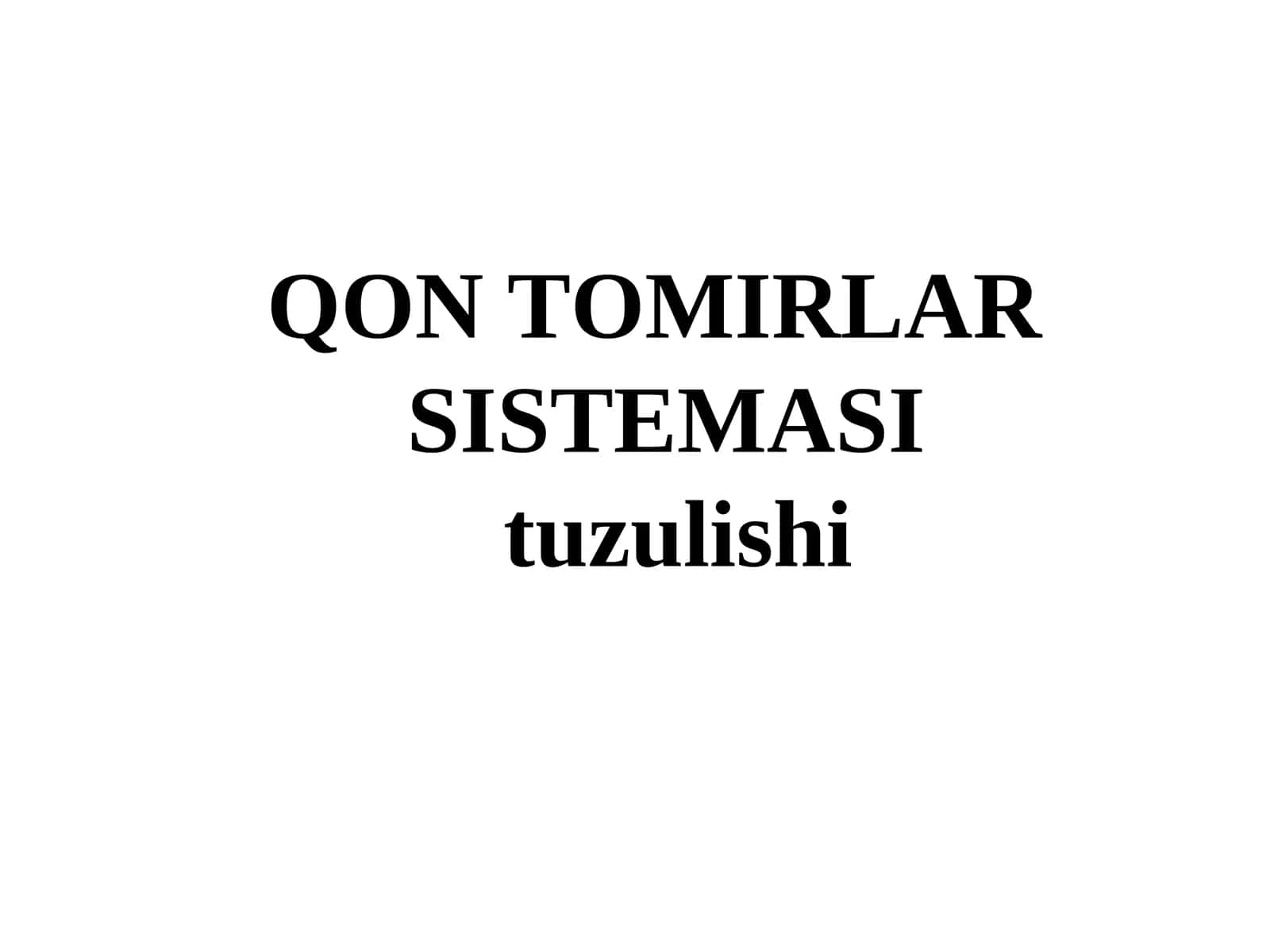 Qon Tomirlar Sistemasi