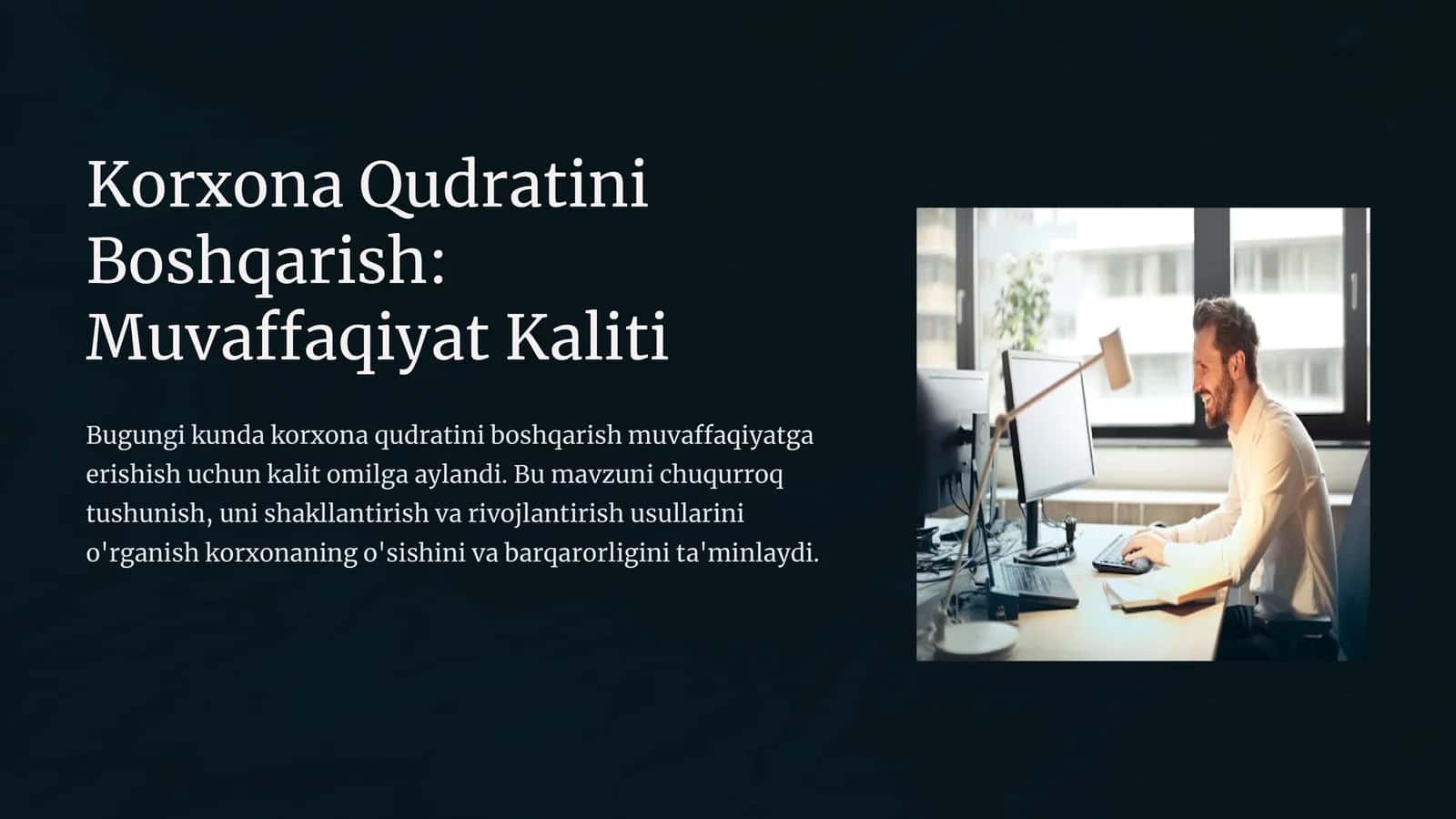 Korxona Qudratini Boshqarish: Muvaffaqiyat Kaliti