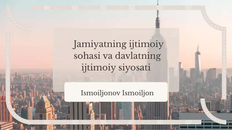 Davlatning Ijtimoiy Himoya Tizimi