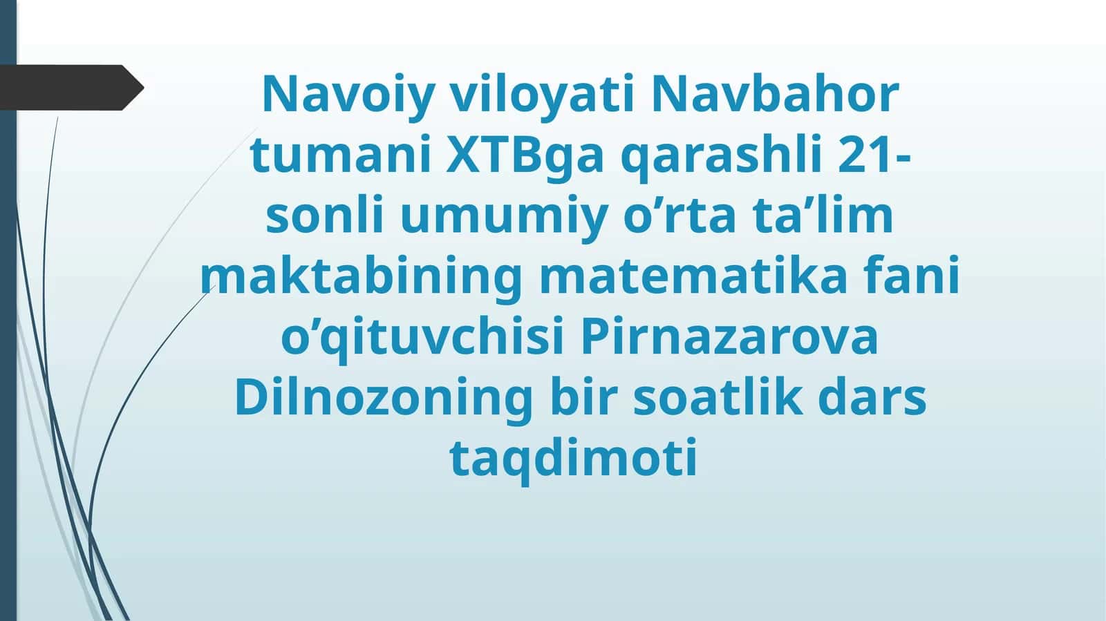 8-sinf Geometriya fanidan 30, 45, 60 gradusli burchaklarning sinusi, kosinusi, tangensi va kotangensini hisoblash.pptx bir soatlik dars taqdimoti