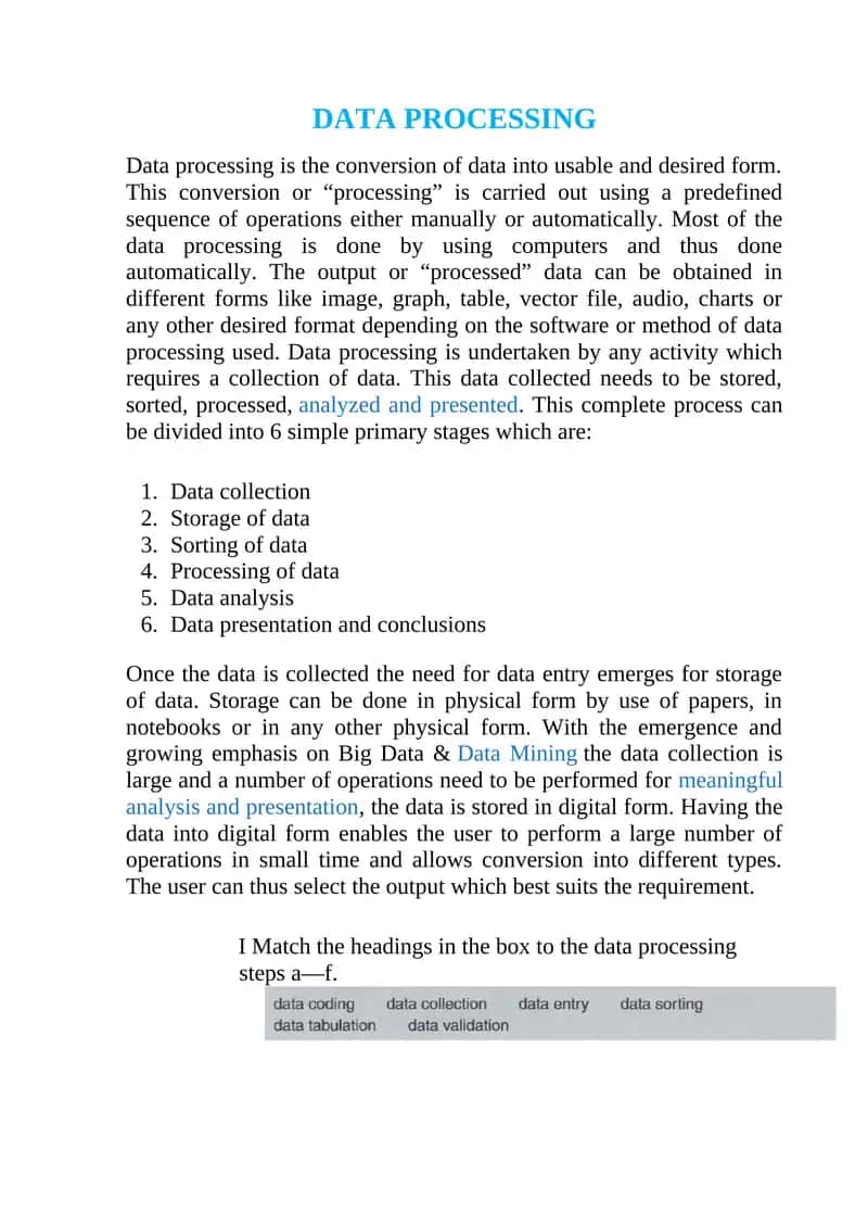 Data Processing