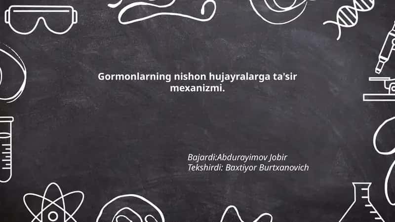 Gormonlarning nishon hujayralarga ta'sir mexanizmi
