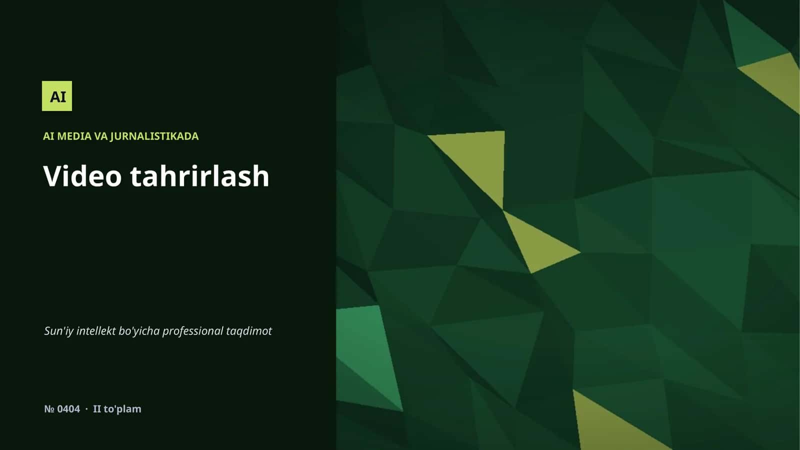 Video tahrirlash