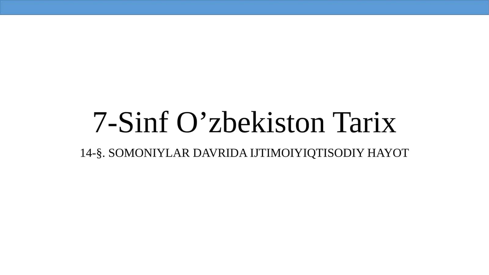 7-Sinf O’zbekiston Tarix