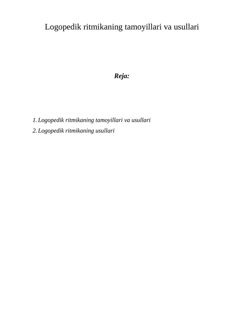 Logopedik Ritmika